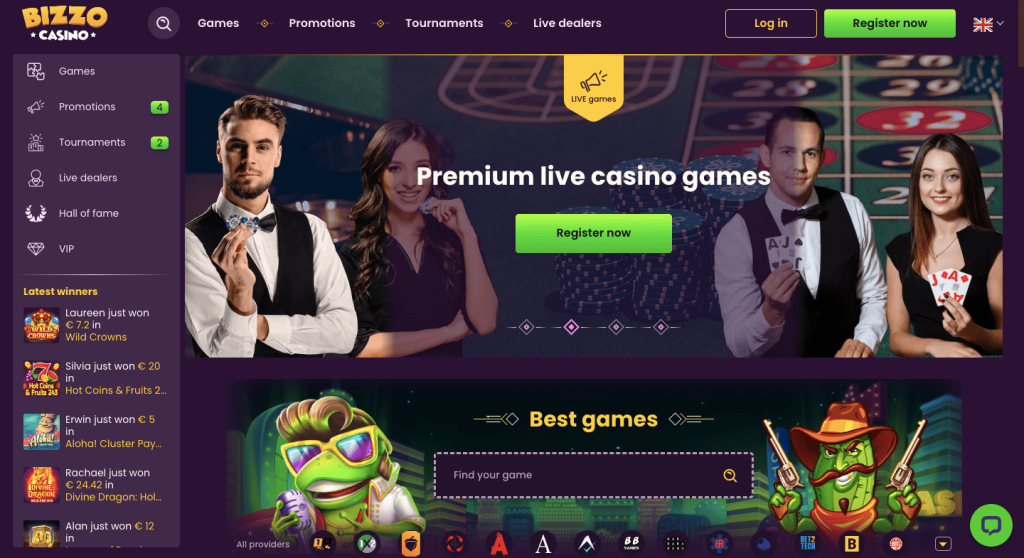 bizzo casino website
